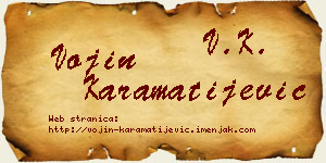 Vojin Karamatijević vizit kartica
